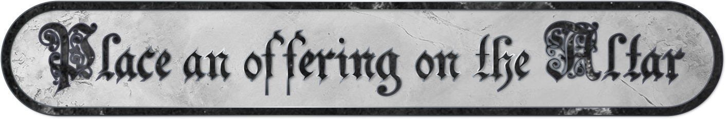 place an offering on the altar